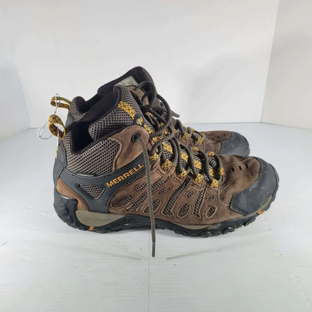 Merrell Moab Crosslander 2 Mid Waterproof Men 10 Earth Brown Hiking Boot J035717